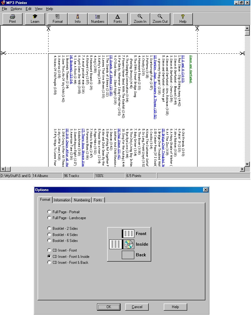 MP3 Printer - MP3 Information Printer