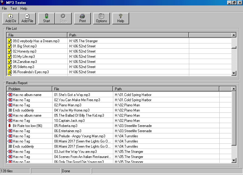 MP3 Tester - MP3 File Tester